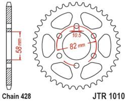 Jt Sprockets Acél Hátsó Lánckerék 1010 - 429 JT SPROCKETS Erőátviteli alkatrész Lánc, lánckerék, láncszett Hátsó lánckerék