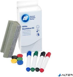 AF Tisztítófolyadék, táblához, szivaccsal, törlőkendővel, mágnessel, táblafilccel, 125 ml, AF "Whiteboard cleaning kit (AWBK000)