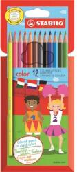 STABILO Színes ceruza készlet, hatszögletű, STABILO "Color", 12 különböző szín (TST19127703) - fiorex