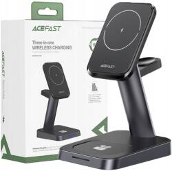 ACEFAST Vezeték Nélküli Qi Töltő 15W Iphone, Óra, Airpods Fekete