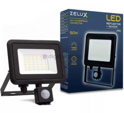 ZELUX Led Reflektor 50W IP65 NW 4000K Mozgásérzékelős PIR - tisztitoszeruzlet