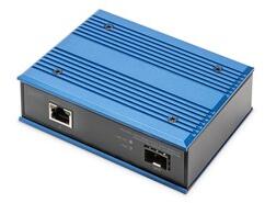 Digitus DN-652103-1 Gigabit 1x GbE Lan port SFP modul nélküli ipari média konverter (DN-652103-1)