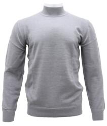  Pulover barbati, LN21EWT040-Gri, elegant, bumbac, regular fit, cu guler inalt, tricotat, gri (Marime: XL)