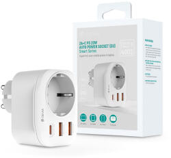 DEVIA Smart Series 20W PD hálózati csatlakozóaljzat 2xUSB/Type-C - fehér