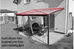 LANIT PLAST csereüvegezés a LANITPLAST WALL 43 pergolához bronz PC LG3103 (LG3103) - plazaweb