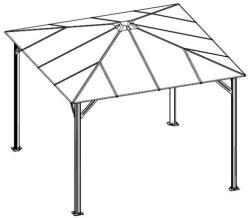 LANIT PLAST tartalék üvegezés pavilonhoz LANITPLAST 33 bronz PC 6 mm LG3114 (LG3114) - plazaweb