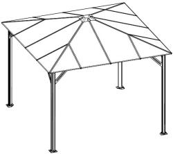 LANIT PLAST tartalék üvegezés pavilonhoz LANITPLAST 33 bronz PC 6 mm LG3114 (LG3114) - kertihobbi