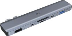 ISY IAD-1021-1 Dual USB-C 3.1Multiport Adapter MacBook Pro notebookhoz, 2x USB-A, 1x HDMI, CR (2V225516), szürke (IAD-1021-1)