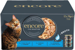 Encore 24x70g Encore konzerv hús-/hallében Hal csomag nedves macskatáp -20% kedvezmény