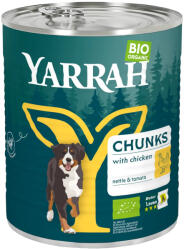 Yarrah 6x820g Yarrah falatok bio csirke, bio csalán nedves kutyatáp akciósan