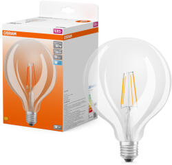 OSRAM LED izzó, átlátszó, E27, 7 W, STAR GLOBE, hideg fehér