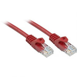 Lindy RJ45 Hálózat Csatlakozókábel CAT 6 U/UTP 0.50 m Piros Védővel LINDY (48181)
