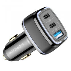 BlitzWolf BW-BC4 3 portos USB PD autós töltő (BW-BC4)