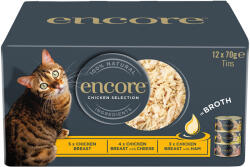 Encore 24x70g Encore konzerv hús-/hallében Csirke csomag nedves macskatáp -20% kedvezmény