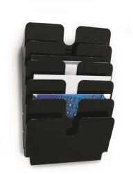 DURABLE Prospektustartó, fali, fekvő, A4, DURABLE FLEXIPLUS 6 , fekete (DB1700014061) - papirdepo