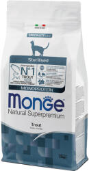 Monge Natural Superpremium Sterilised Monoprotein Száraz Macskatáp (Pisztráng) - 1, 5 kg