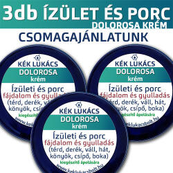 Kék-Lukács Kék Lukács Ízület és Porc (térd, váll, csípő, hát, derék) Dolorosa krém 3 darabos csomagajánlatunk