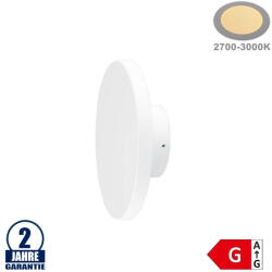 OPTONICA LED 12W fali lámpa kerek fehér alumínium IP65 meleg fehér/ 2091 (2091)