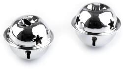 Fashion Csengettyű karácsonyi dekorációkhoz, Ø30mm, 5db, 060585, ezüst