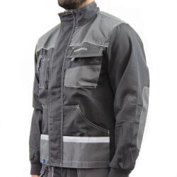 ART.MAS Jacheta de protectie EuroClassic, tercot, cu elemente reflectorizante, buzunare multiple, gri, marimea 60 (EJACPZ07TERGIZZ60)