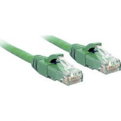 Lindy RJ45 Hálózat Csatlakozókábel CAT 6 U/UTP 3.00 m Zöld Védővel LINDY