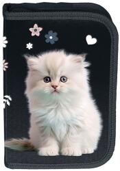 PASO Penar școlar echipat Paso Cat - White Cat, 1 fermoar (PP25CO-P001) Penar