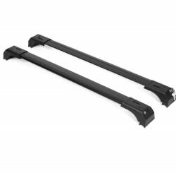  2 darabos UNIVERSAL keresztirányú tetőcsomagtartó rúd fixpontos rögzítéssel, 125 CM hosszú, fekete színű (SKYUNIVV3125CMNERK)