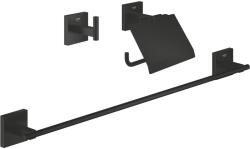 GROHE Start Cube fürdőszobai kiegészítők szett 3 az 1-ben, matt fekete 411242430 (411242430)