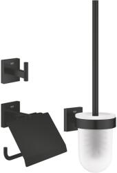 GROHE Start Cube fürdőszobai kiegészítők szett 3 az 1-ben, matt fekete 411232430 (411232430)
