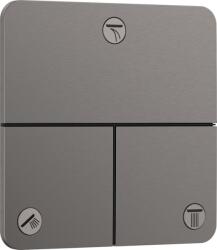 Hansgrohe ShowerSelect Comfort Q Falsík alatti elzáró- és váltószelep, 3 funkciós, szálcsiszolt fekete króm 15587340 (15587340)