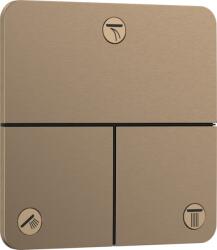 Hansgrohe ShowerSelect Comfort Q Falsík alatti elzáró- és váltószelep, 3 funkciós, szálcsiszolt bronz 15587140 (15587140)