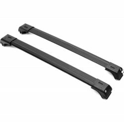  2 db-os univerzális tetőcsomagtartó készlet, Wingbar, hosszanti rudakhoz való rögzítéssel, 90 CM hosszú, fekete színű (SKYUNIVV190CMNERK)
