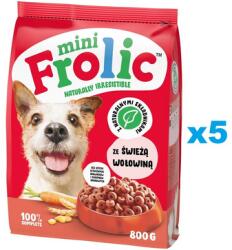 Frolic Mini Naturally Irresistible 5x800 g félnedves, kistestű kutyatáp friss marhahússal