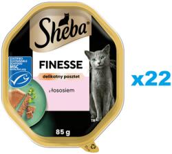 Sheba Finesse 22x85 g teljes értékű nedves eledel felnőtt macskáknak, lazacpürével
