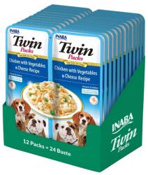 Inaba Foods Dog Twin Csirke, zöldség és sajt húslevesben kutyáknak 24x40g