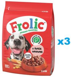 Frolic Naturally Irresistible 3x2, 6 kg félig teljes értékű teljes értékű eledel felnőtt kutyáknak friss marhahússal