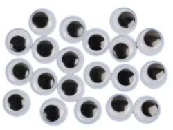 PLUS LINE Fekete mozgó szemek, 8 mm - 24 db-os csomag