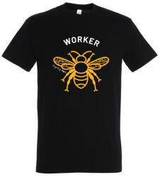 TOP Munkavédelmi Póló TOP_PK-H_BEE 2XL-es fekete, méhecske minta, kereknyakú, 100% pamut (TOP_PK-H_BEE-2XL)