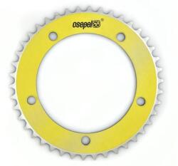 Csepel single speed első lánckerék 44T, 130 mm, 1s (1/8"), alumínium, sárga