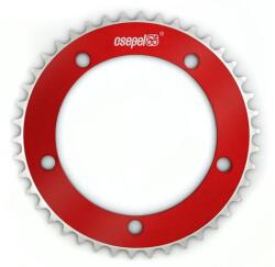 Csepel single speed első lánckerék 46T, 130 mm, 1s (1/8"), alumínium, piros - bikepro - 5 630 Ft