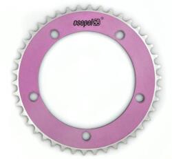 Csepel single speed első lánckerék 46T, 130 mm, 1s (1/8"), alumínium, rózsaszín - bikepro - 5 630 Ft