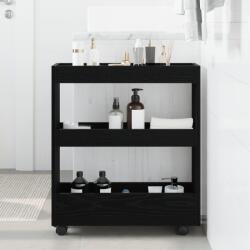 vidaXL Тесен Тролей за Съхранение Черния дъб 60 x 18 x 70 см (869249)
