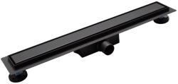 BALNEO Duplex NEXT Black kétoldalas lineáris lefolyó 60 cm csempézhető, matt fekete BLK60N (BLK60N)