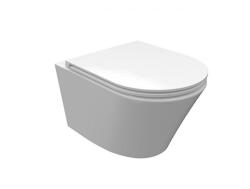 AREZZO design Indiana perem nélküli fali WC csésze Vortex öblítés, fényes fehér AR-100RV (AR-100RV)