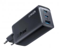 Anker 737 hálózati töltőadapter, gyorstöltő (120W, 5A, 1 x USB-A, 2 x USB-C) Fekete