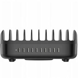 ORICO DUK-10P-V1 töltő, dokkoló, töltőpad (120W, 2.4A, 10 x USB-A) Fekete