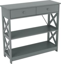 TEMPO KONDELA Konzolasztal, szürke, LOMIR