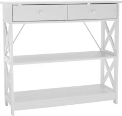 TEMPO KONDELA Konzolasztal, fehér, LOMIR