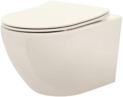Rea Carlo Mini, fali WC-csésze 495x370x355mm + WC-ülőke, Ekrü, REA-C5500 (REA-C5500)