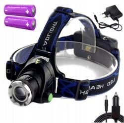 Hurtnet Extra erős SWAT CREE XML 6 fejlámpa, + 2 db 18650 akksival, zoom funkcióval, 2 db töltővel, HT (XJ5102)